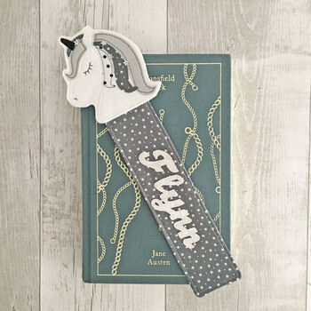 Personalised Unicorn Fabric Bookmark, 7 of 12