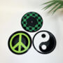 Peace Yin Yang Check Set Three Seven' Mini Record Decor, thumbnail 1 of 6