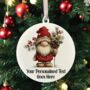 Personalised Christmas Gonk Gnome Hanging Bauble Decoration, thumbnail 8 of 11