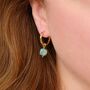 Waterproof African Turquoise Hoops, thumbnail 1 of 5