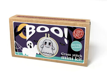 Boo! Halloween Mini Matchbox Cross Stitch Kit, 3 of 3
