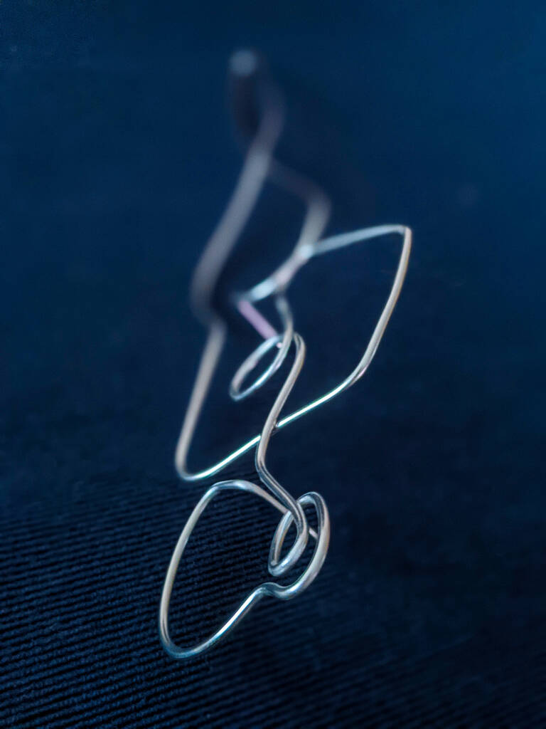 'the Classy One' Minimalist Wire Wall Art By Briar Rose Wire