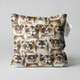 Fun Cat Faces Decorative Soft Cushion Cover, thumbnail 1 of 7