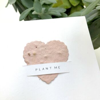 Plnatable Seed Paper Heart Thank You Card, 8 of 8