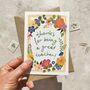 Bright And Colourful Floral Thank You Teacher Card, thumbnail 1 of 3