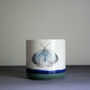 Small Navy Planter Butterfly Ceramic Succulent Pot, thumbnail 2 of 3