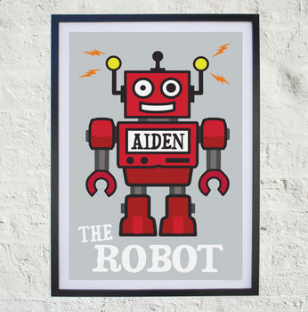 Personalised 'Robot' Print, 2 of 3