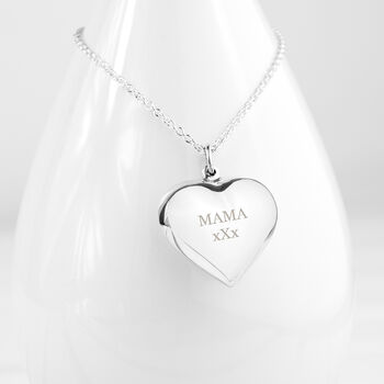 Personalised Sterling Silver Heart Necklace, 8 of 10
