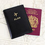 Personalised Gold Name Black Passport Holder, thumbnail 1 of 2