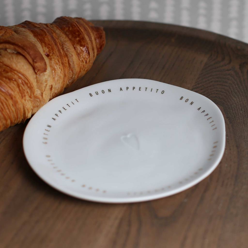 bon appetit small serving plate by nest | notonthehighstreet.com