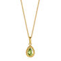 August Birthstone Peridot Gold Plated Necklace, thumbnail 2 of 12