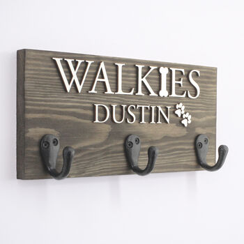 Personalised Walkie's With Pet Names Dog Lead Holder, 7 of 9