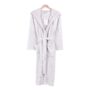 Pale Grey Women's Heavyweight Hooded Nua Dressing Gown, thumbnail 2 of 5