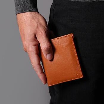Leather Bifold Wallet With Rfid Protection, 6 of 8