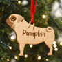 Personalised Pug Dog Wooden Tree Decoration, thumbnail 6 of 6