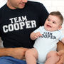 'Team Surname' Father And Child Matching T Shirts, thumbnail 6 of 9