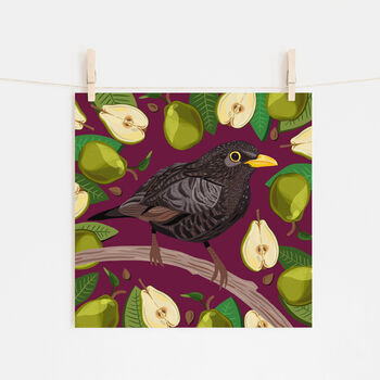 Blackbird And Pears Print, 2 of 2