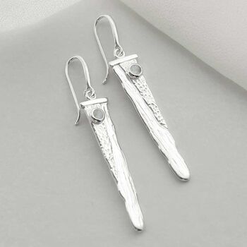 Sterling Silver Gemstone Waterfall Earrings, 5 of 8