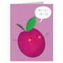 Mini Plum Greetings Card, thumbnail 3 of 3