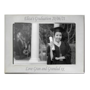 Personalised Silver Plated 7x5 Landscape Photo Frame, 8 of 8