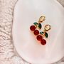 Cherry Hoop Earrings, thumbnail 2 of 3