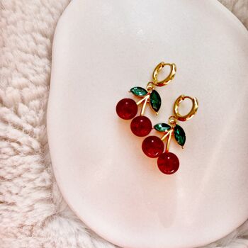 Cherry Hoop Earrings, 2 of 3