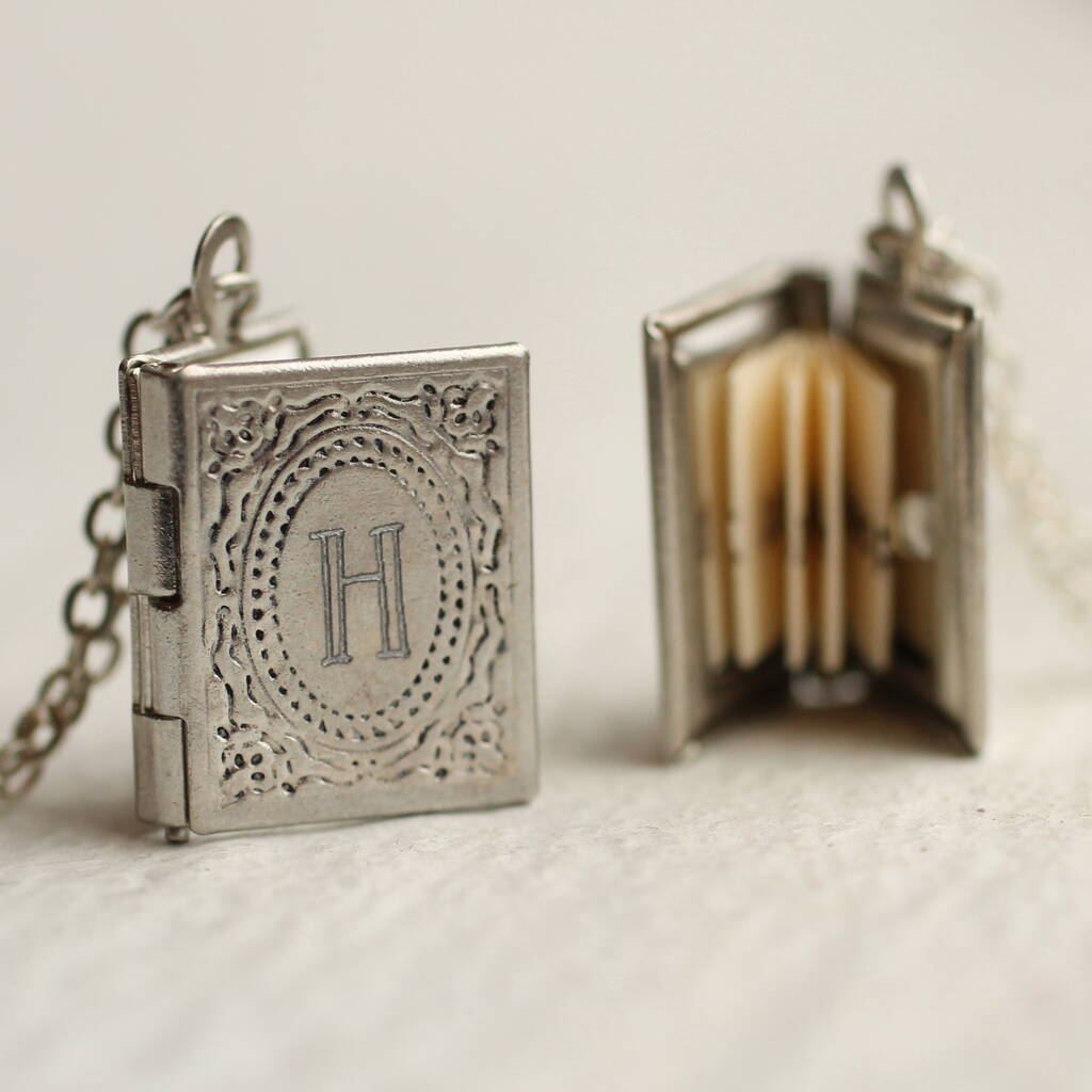 Silver Victorian Book Locket Personalised Gift, 1 of 12