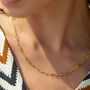 Large Rectangular Gold Link Chain Necklace, thumbnail 1 of 6