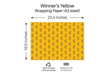 Winner's Yellow Cycling Themed Wrapping Paper, 2 of 7