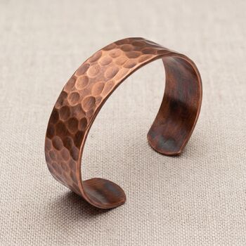 Handmade Hammered Copper Cuff Bracelet, 4 of 5