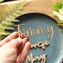 Personalised Wedding Name Place Settings For Guests, thumbnail 4 of 10