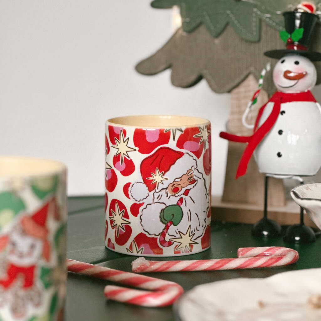 Festive Santa Christmas Mug, 1 of 5