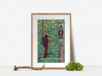 Natchez Trace National Scenic Trail USA Travel Poster, 4 of 8