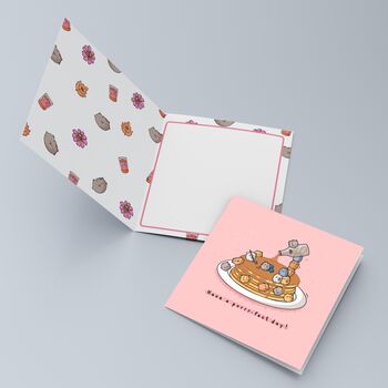 Cute Pancake Cats Greetings Card, 2 of 9