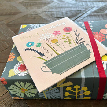 Silver Foiled Bunch Of Flowers Birthday Card, 5 of 5