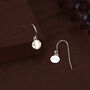 Sterling Silver Tiny Kintsugi Disk Drop Earrings, thumbnail 4 of 11