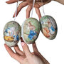 Beatrix Potter Peters Adventures Vintage Paper Easter Eggs | 9cm Set Of Three, thumbnail 1 of 5