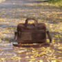 Vintage Look Genuine Leather Briefcase, thumbnail 9 of 12