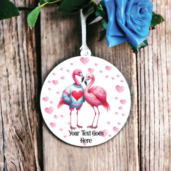 Personalised Flamingo Couple Love Decoration, 2 of 2