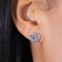 Marcasite Sterling Silver Knot Earrings, thumbnail 1 of 11