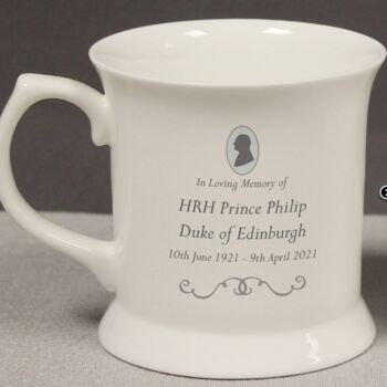 Commemorative H R H Prince Philip Bone China Mug, 2 of 3