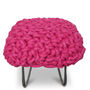 'Helena' Handwoven Wool Footstool With Hairpin Legs, thumbnail 6 of 10