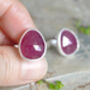 16ct Natural Ruby Cufflinks In Sterling Silver, thumbnail 3 of 3