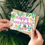 Colourful 'Happy Anniversary' Card, thumbnail 3 of 3