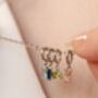 Sterling Silver Birthstone Charm Necklace, thumbnail 3 of 10