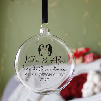 Penguin New Home Christmas Bauble, 4 of 9