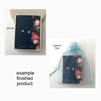 Thank You Teacher Sterling Silver Mini Blossom Flower Earrings, 5 of 10
