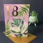 18th Birthday Houseplants Card With Gold Type, thumbnail 2 of 3
