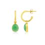 Manhattan Gold Plated And Gemstone Hoop Earrings, thumbnail 7 of 12