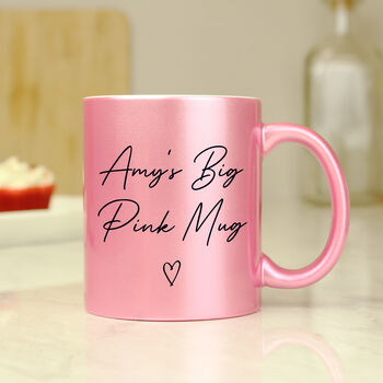 Personalised Pink Glitter Ceramic Mug, 6 of 10
